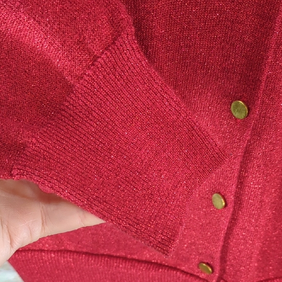 Nue Options Red Sweater Cardigan - Picture 3 of 4